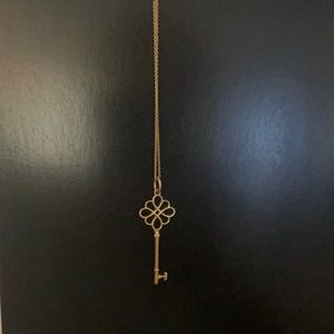 Tiffany gold key necklace